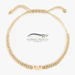 دستبند طلا زنانه قلب بافت