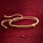 دستبند طلا زنانه قلب بافت