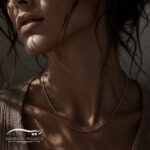 گردنبند نقره زنانه نقطه خط