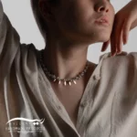 گردنبند طلا زنانه شل مولتی کالر (ساخته شده از شل و طلا)