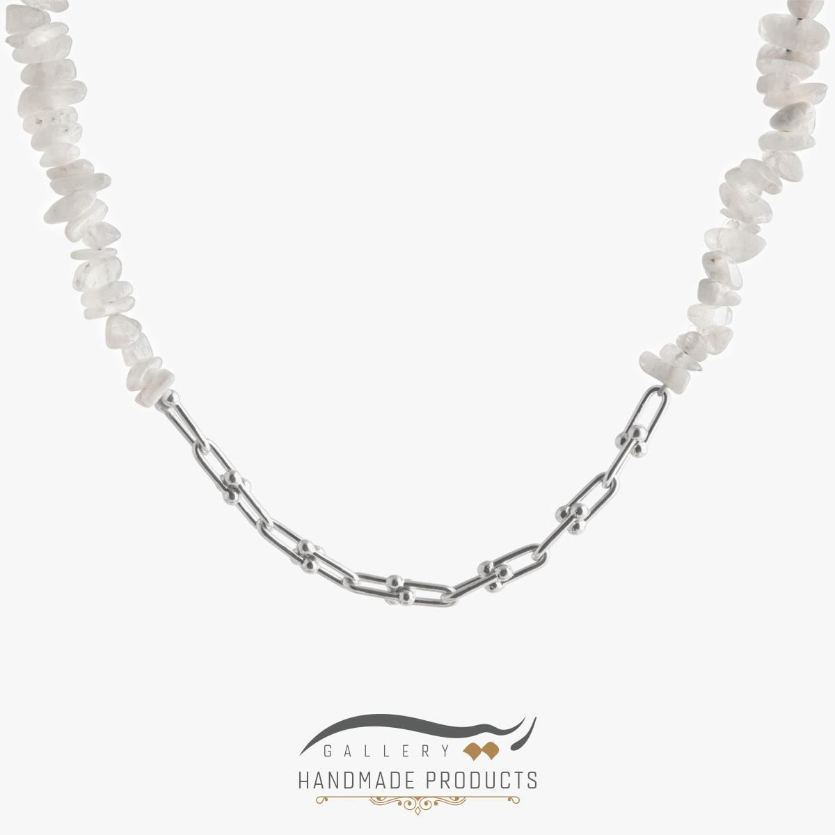 گردنبند نقره زنانه مون استون