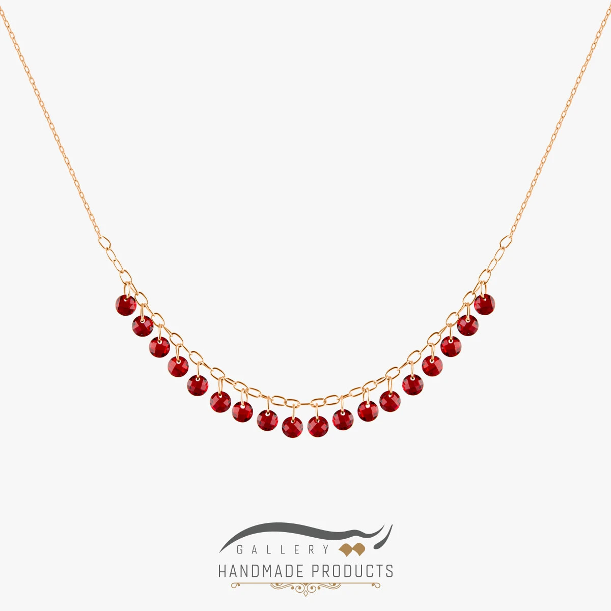 گردنبند طلا زنانه یاقوت