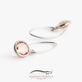 گوشواره نقره زنانه کوارتز صورتی