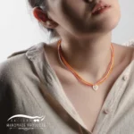 گردنبند طلا زنانه ورانو (ساخته شده از منجوق و طلا)