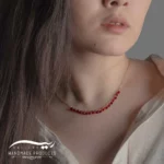 گردنبند طلا زنانه یاقوت (ساخته شده از یاقوت و طلا)