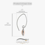 گوشواره نقره زنانه کوارتز صورتی