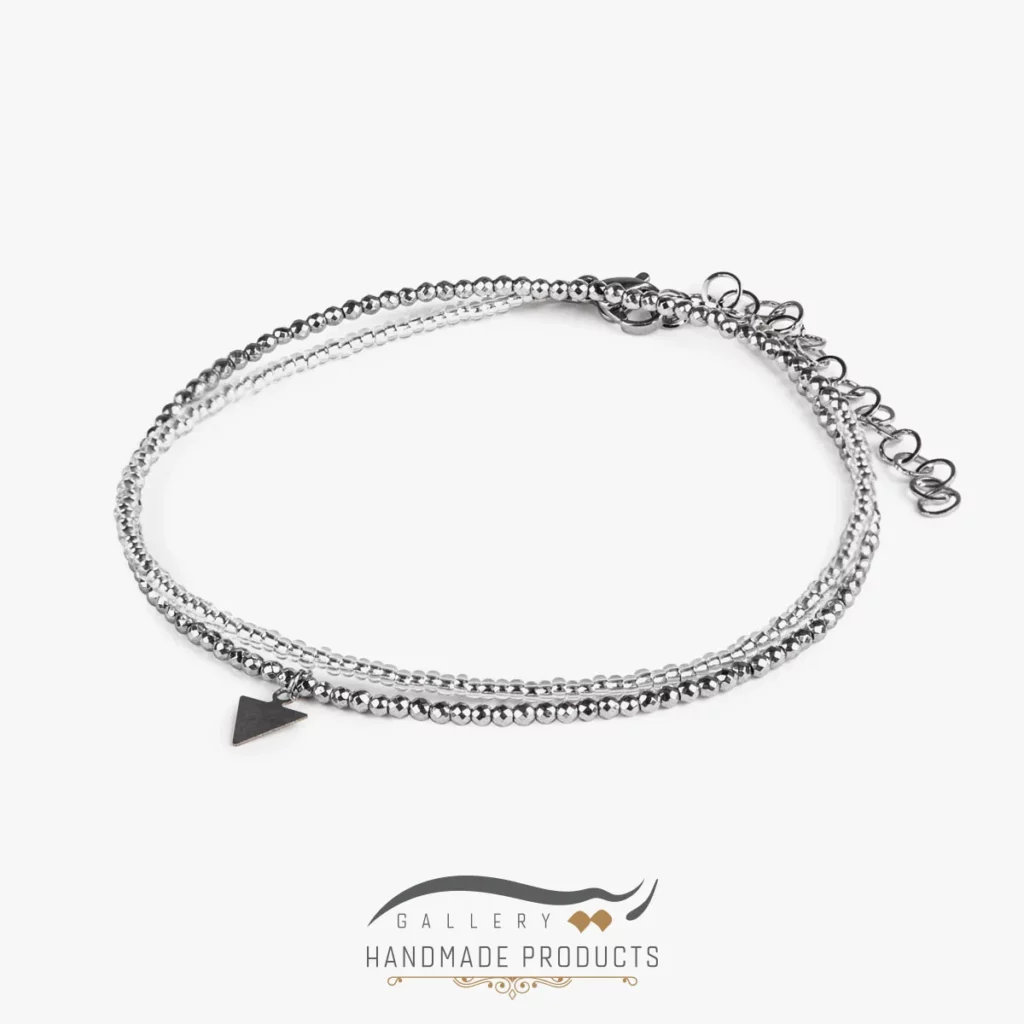 پابند نقره زنانه آویز مثلث