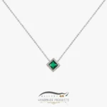 گردنبند نقره زنانه زمردی