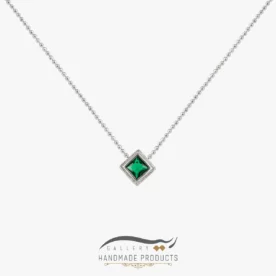 گردنبند نقره زنانه زمردی