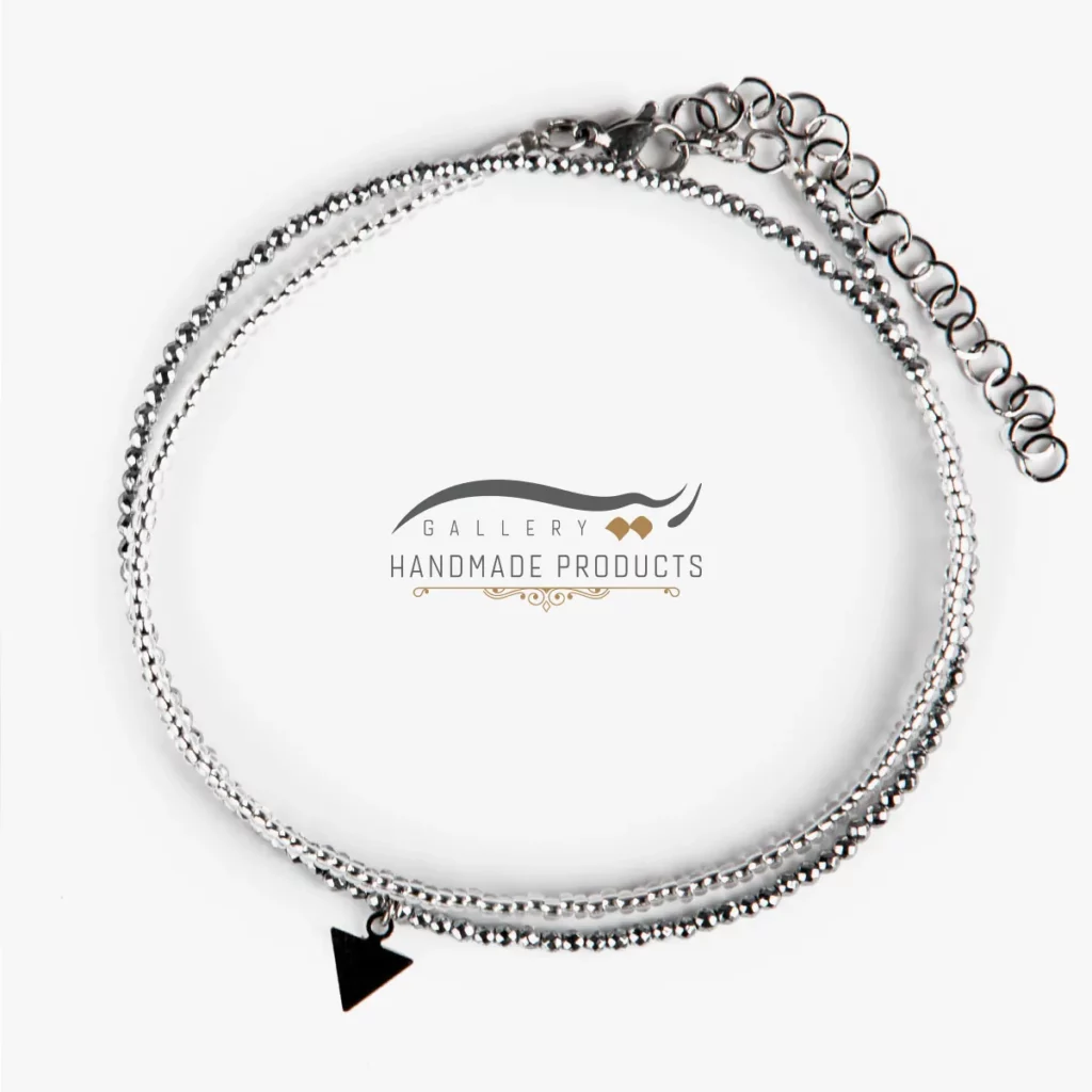 پابند نقره زنانه آویز مثلث