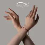 دستبند طلا زنانه لیان (ساخته شده از کریستال، سنگ عقیق و طلا)
