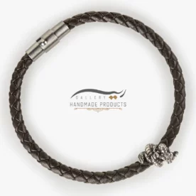 دستبند نقره مردانه چرمی اژدها