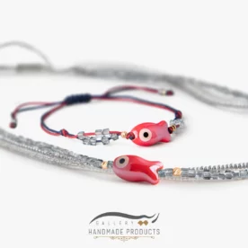 نیم‌ست طلا زنانه ماهی قرمز