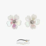 گوشواره نقره زنانه گاردن (ساخته شده از صدف و نقره)