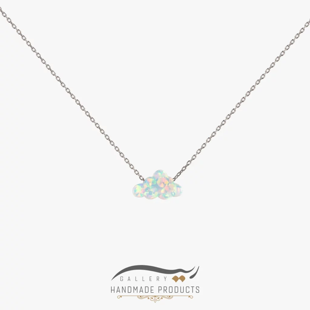 گردنبند نقره زنانه اوپال ابر