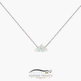 گردنبند نقره زنانه اوپال ابر