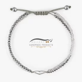 دستبند نقره زنانه قلب مینی یخی