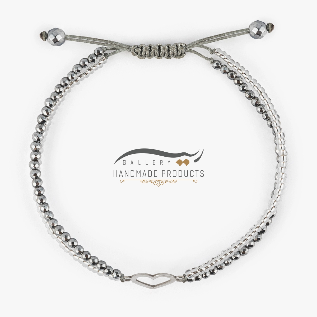 دستبند نقره زنانه قلب مینی یخی