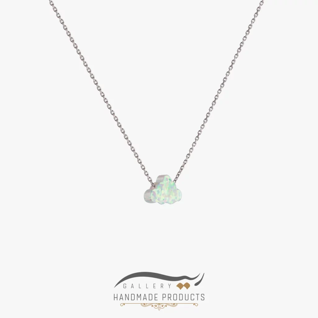 گردنبند نقره زنانه اوپال ابر