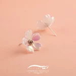 گوشواره نقره زنانه گاردن (ساخته شده از صدف و نقره)