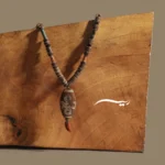 گردنبند مردانه حوروس (ساخته شده از عقیق تبتی، چوب نارگیل، اونیکس، جاسپر و هسته خرما)